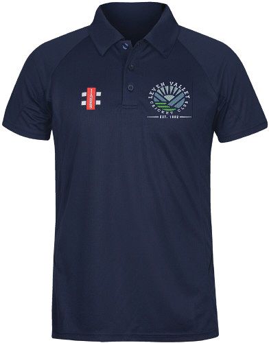 Leven Valley Cricket Club GN Navy Matrix Polo Shirt  Snr