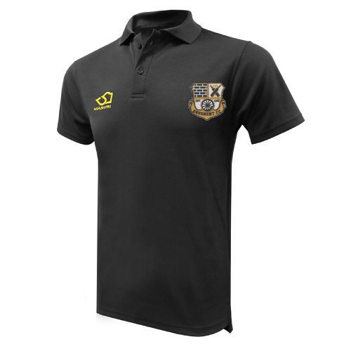 Grosmont CC Masuri Cricket Polo Shirt Black  Snr