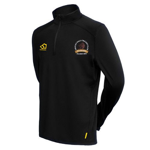 Shipley Hall Cricket Club Masuri Cricket 1/4 ZipFleece Black  Jnr