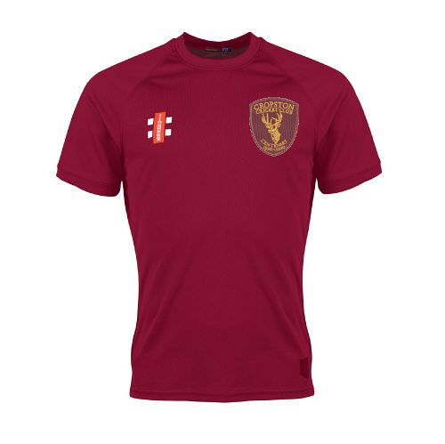 Cropston CC GN Maroon Matrix SS Tee  Jnr