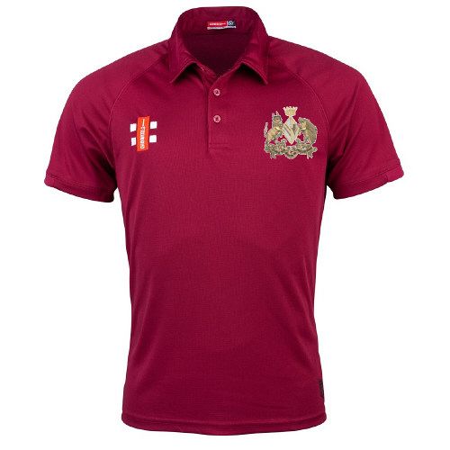 Sidney Sussex College CC GN Maroon Matrix Polo Shirt  Jnr