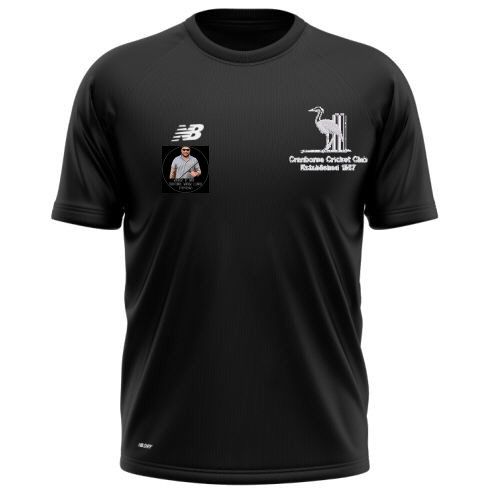 Cranborne Cricket Club New Balance Training Shirt Black  Snr
