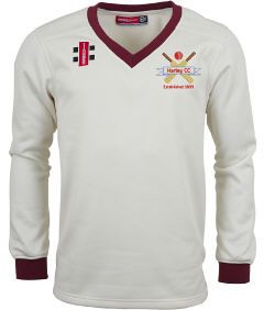 Harley Cricket Club GN Pro Performance Maroon L/S Sweater Jnr