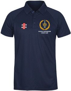 Sheldon Marlborough CC GN Navy Matrix Polo Shirt  Snr