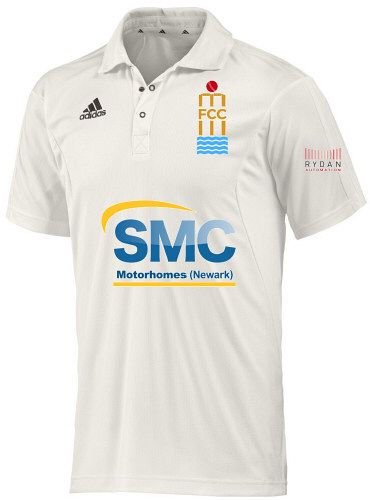 Farndon Cricket Club adidas S/S Cricket Playing Shirt Snr