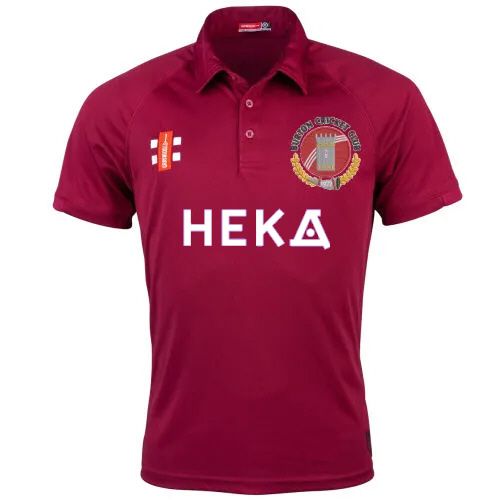 Burton Cricket Club GN Maroon Matrix Polo Shirt  Jnr