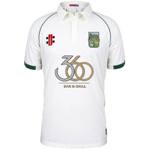 Lambley CC GN Matrix Green Cricket Shirt S/S Snr