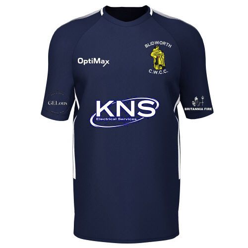 Blidworth CC Optimax Edge Pro Tech Tee Navy Snr - Centenary
