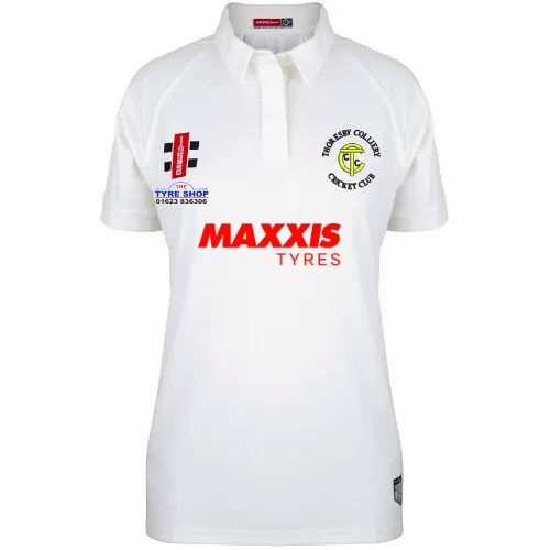 Thoresby Colliery CC GN Matrix Plain Cricket Shirt S/S Womens
