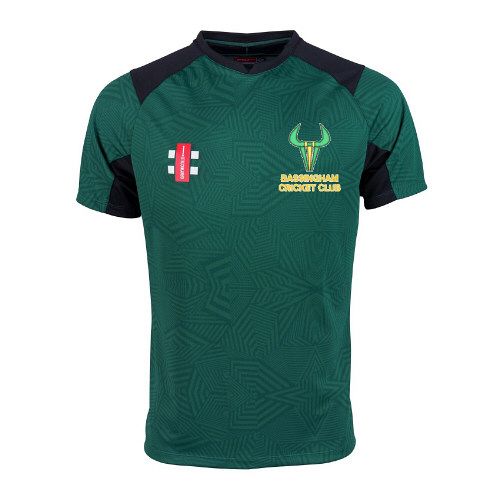 Bassingham CC GN Pro T20 S/S Cricket Shirt Green  Snr