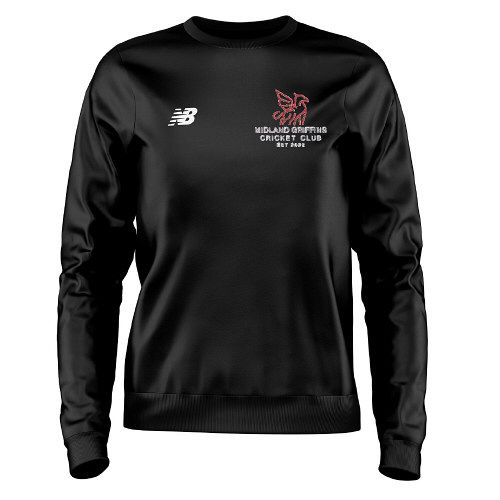 Midland Griffins Cricket Club New Balance Training Sweater Black  Snr