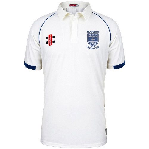 Heworth CC GN Matrix Navy Trim Cricket Shirt S/S Snr