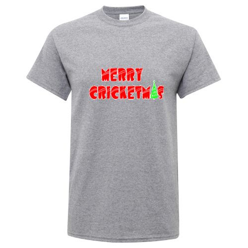 Merry Cricketmas Grey Tee Snr