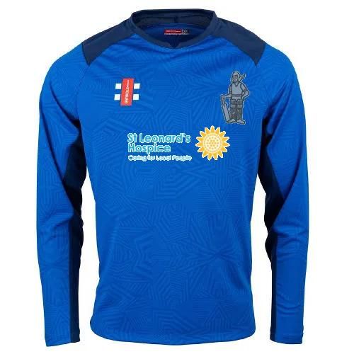 Pixie CC GN Pro Performance T20 Cricket Shirt LS Navy  Snr