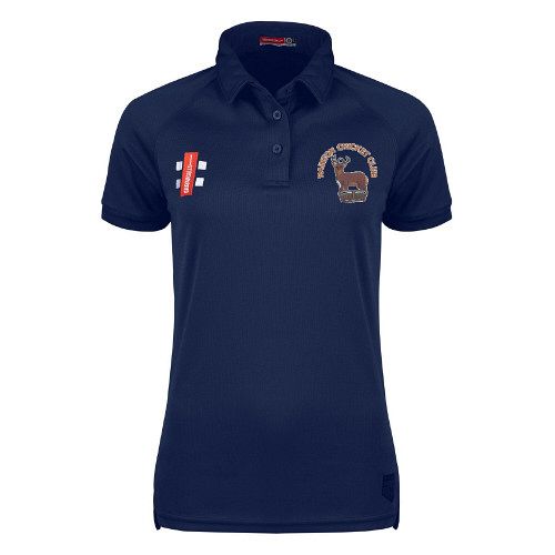 Rainton CC GN Navy Matrix Polo Shirt - Womens