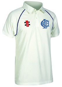 Little Hallingbury Cricket Club GN Matrix Navy Cricket Shirt S/S Jnr