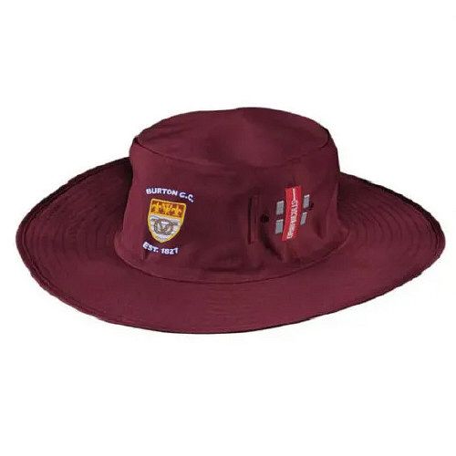 Burton (Derbyshire) CC GN Wide Brim Sun Hat - Maroon