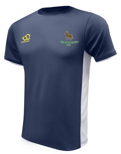 Elton CC Masuri Cricket Training Shirt Navy  Snr