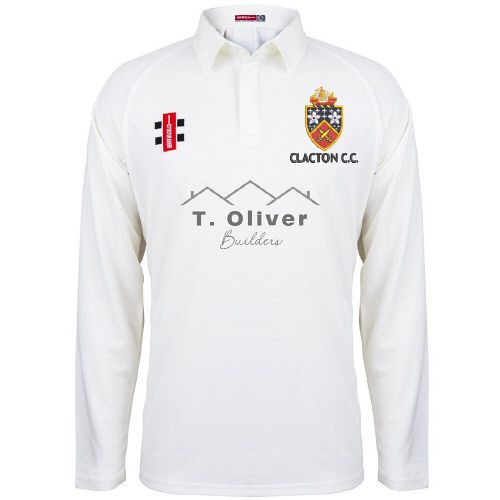 Clacton CC GN Matrix Cricket Shirt L/S Snr