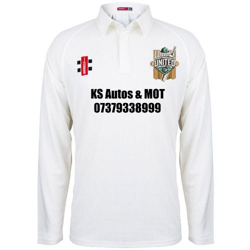 Nottingham Utd CC GN Matrix Cricket Shirt L/S Snr
