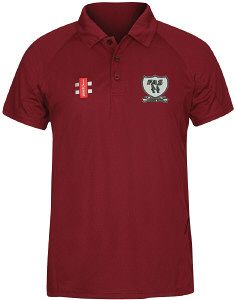 FAS Cricket Club GN Maroon Matrix Polo Shirt  Jnr