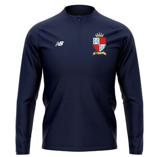 Elvaston Cricket Club New Balance 1/4 Zip Mid Layer Navy  Jnr