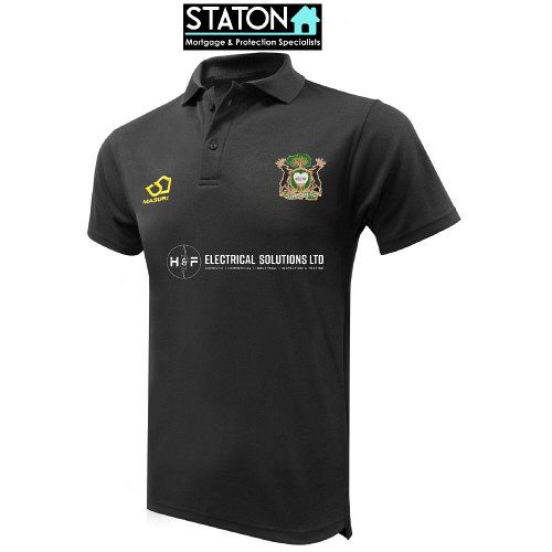 Clipstone CC Masuri Cricket Polo Shirt Black  Snr