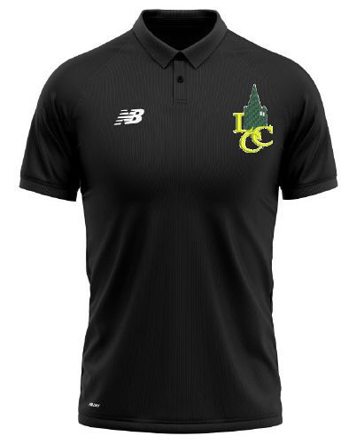 Lowdham Cricket Club New Balance Polo Shirt Black  Snr