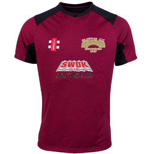 Clifton CC GN Pro T20 S/S Cricket Shirt Maroon  Jnr