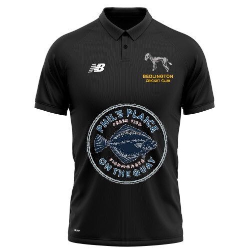 Bedlington Cricket Club New Balance Polo Shirt Black  Jnr