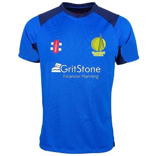 Chesterfield CC GN Pro T20 Cricket Shirt SS Royal/Navy Jnr