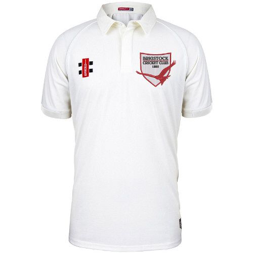 Brigstock CC GN Matrix Ivory Cricket Shirt S/S Jnr