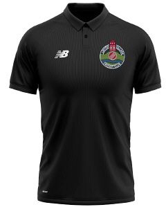 New Balance Cricket Teamwear  Training Polo Shirt Black  Jnr