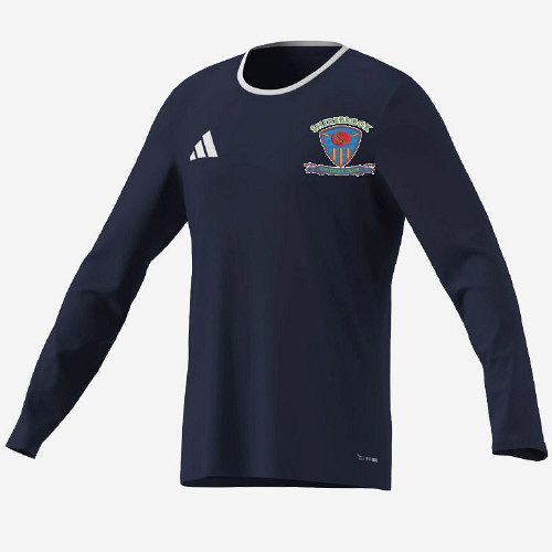 Shirebrook Cricket Club adidas Cricket Entrada 26 Long Sleeved Training Shirt Navy Snr