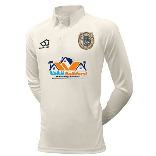 Nottingham Badshahs CC Masuri Cricket Playing Shirt L/S  Snr