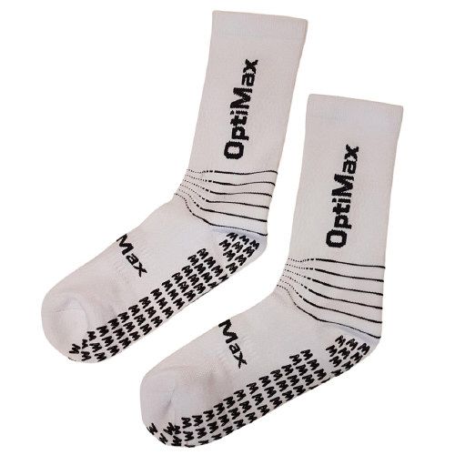 OptiMax Grip Cricket Socks White/Black