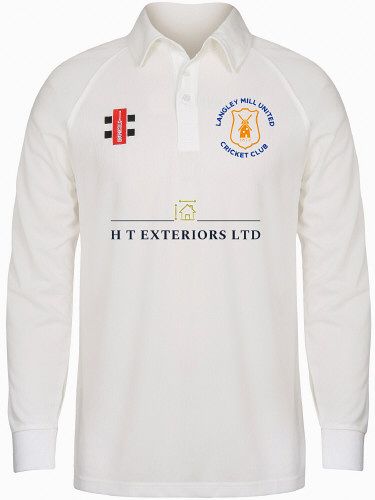 Langley Mill Cricket Club GN Matrix Cricket Shirt Long Sleeve Jnr