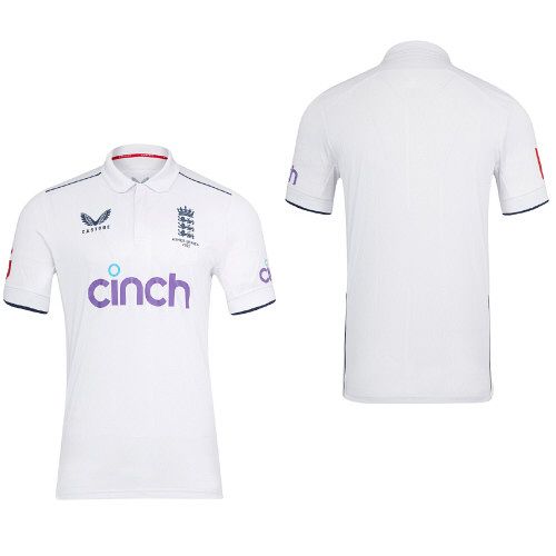 2023 England Castore Ashes Test Cricket Shirt Adult