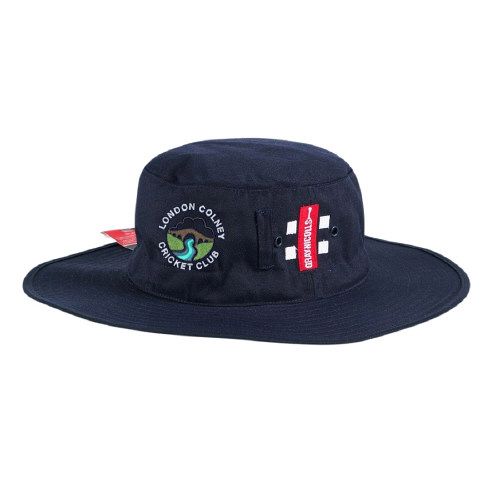 London Colney CC GN Wide Brim Sun Hat - Navy