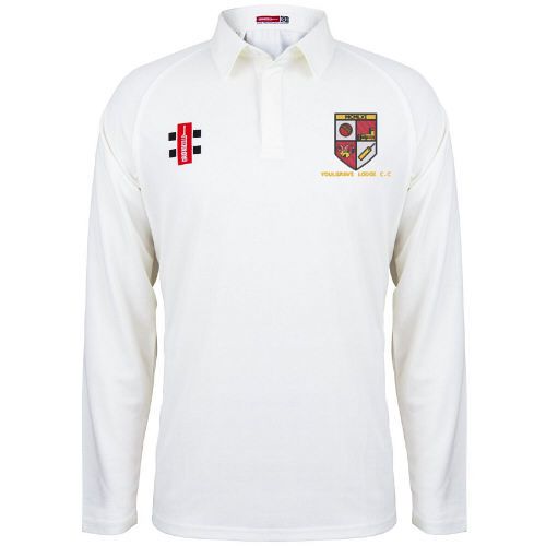 Youlgrave Lodge CC GN Matrix Cricket Shirt L/S Jnr