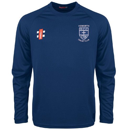 Heworth CC GN Navy Matrix LS Tee  Snr