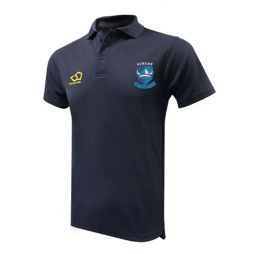 Scalby CC Masuri Cricket Polo Shirt Navy  Snr
