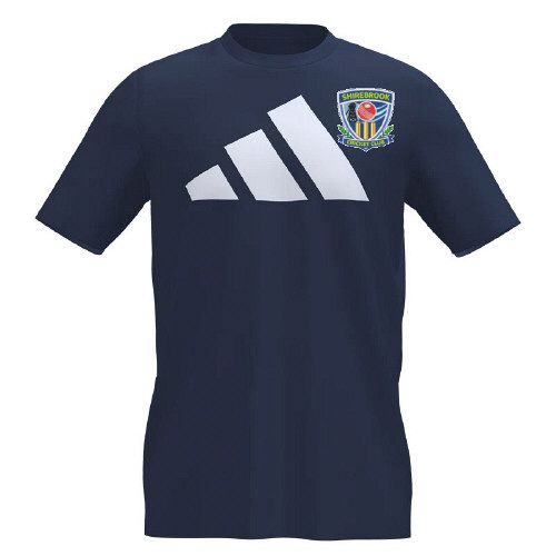 Shirebrook Cricket Club adidas Cricket Cotton Logo T-Shirt Navy  Snr