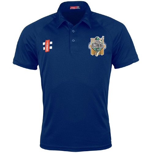 Nottingham Utd CC GN Navy Matrix Polo Shirt  Snr