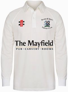 Seamer & Irton Cricket Club GN Matrix Cricket Shirt L/S Jnr With Sponsor