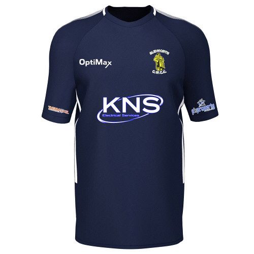 Blidworth CC Optimax Edge Pro Tech Tee Navy Jnr