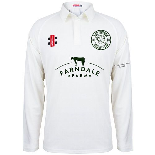 High Farndale CC GN Matrix Cricket Shirt L/S Jnr
