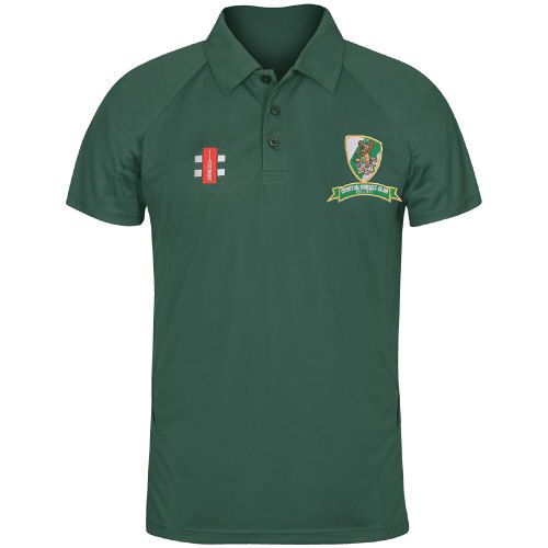 Wiseton CC GN Green Matrix Polo Shirt  Jnr