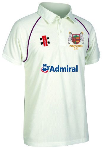 Pentyrch CC GN Matrix Maroon Cricket Shirt S/S Jnr