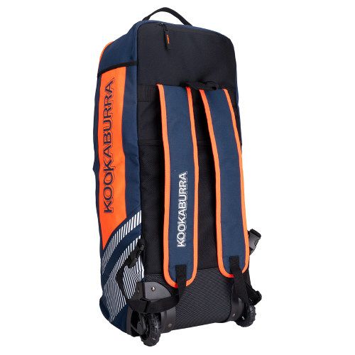 Kookaburra WD6000 Wheelie Duffle Cricket Kit Bag 2026 Navy/Orange